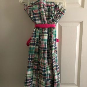 Vineyard Vines patchwork strapless cotton dress